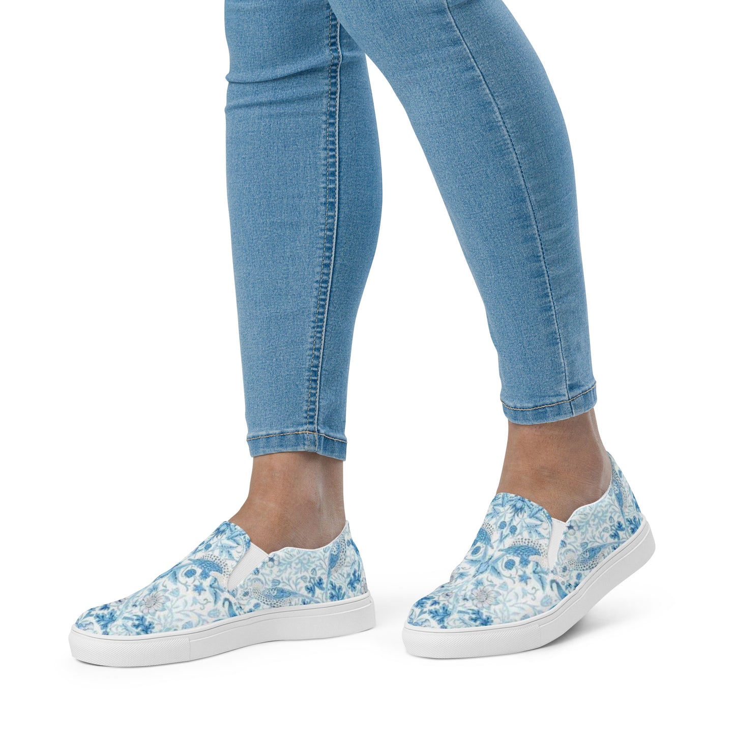 William Morris print women’s slip-on canvas sneakers