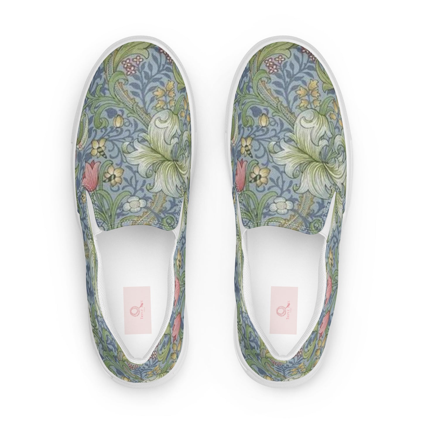 William Morris print women’s slip-on canvas sneakers