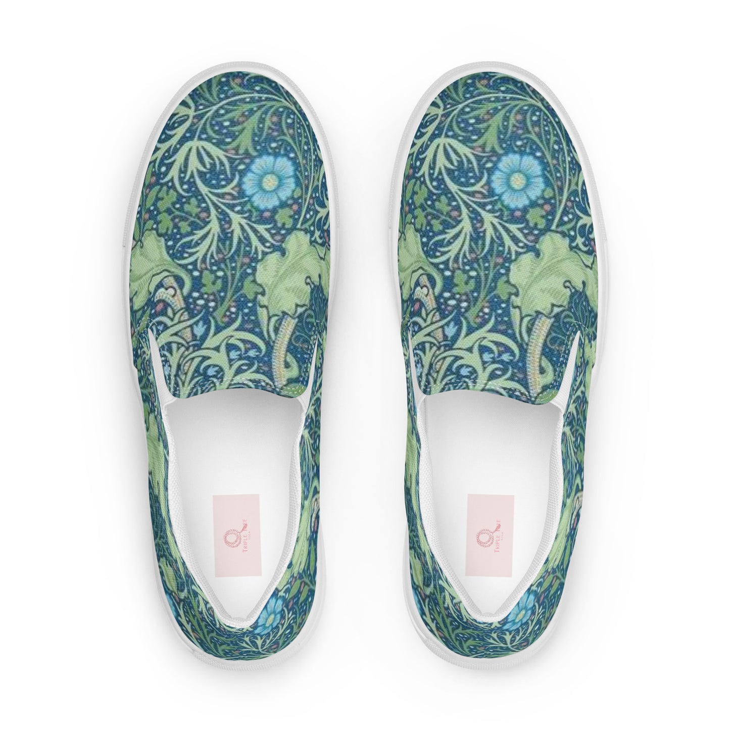 William Morris print women’s slip-on canvas sneakers