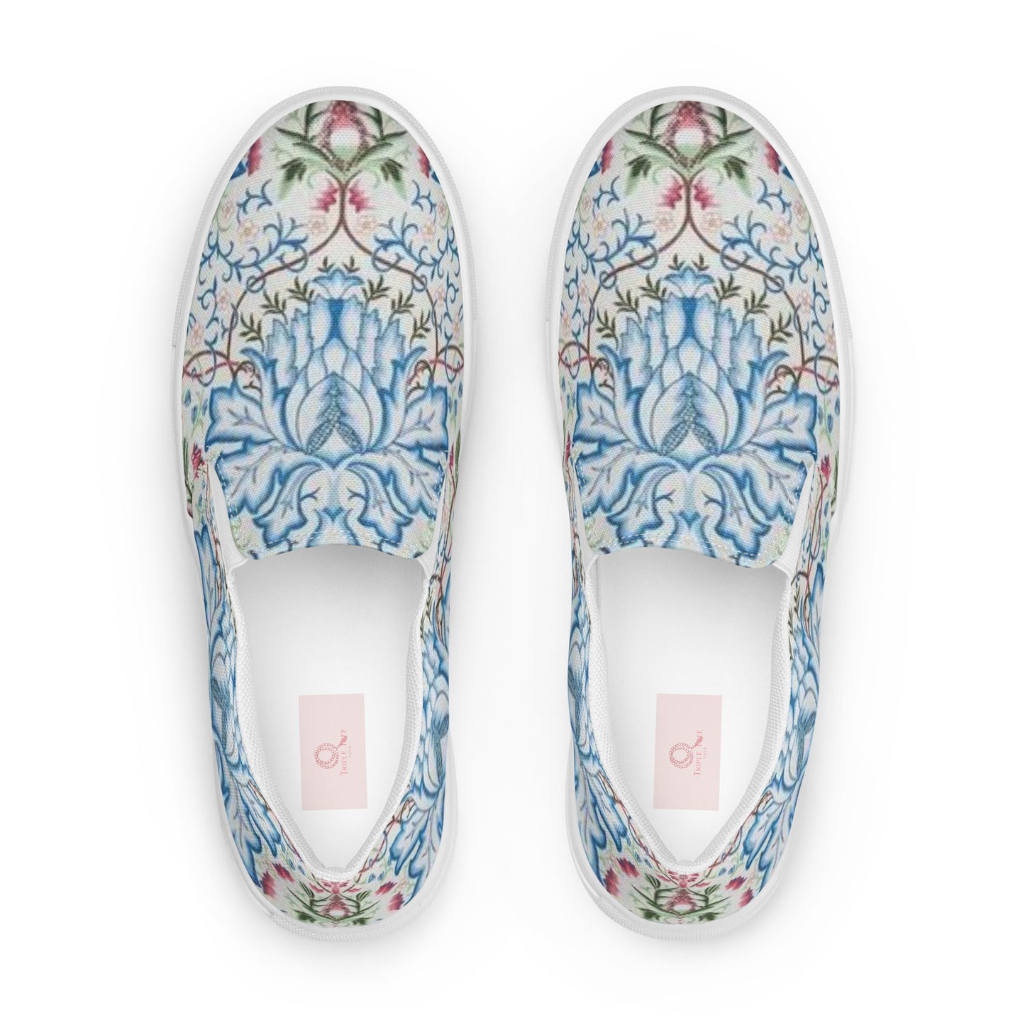 William Morris print women’s slip-on canvas sneakers