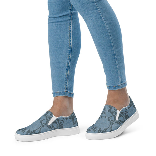 William Morris print women’s slip-on canvas sneakers