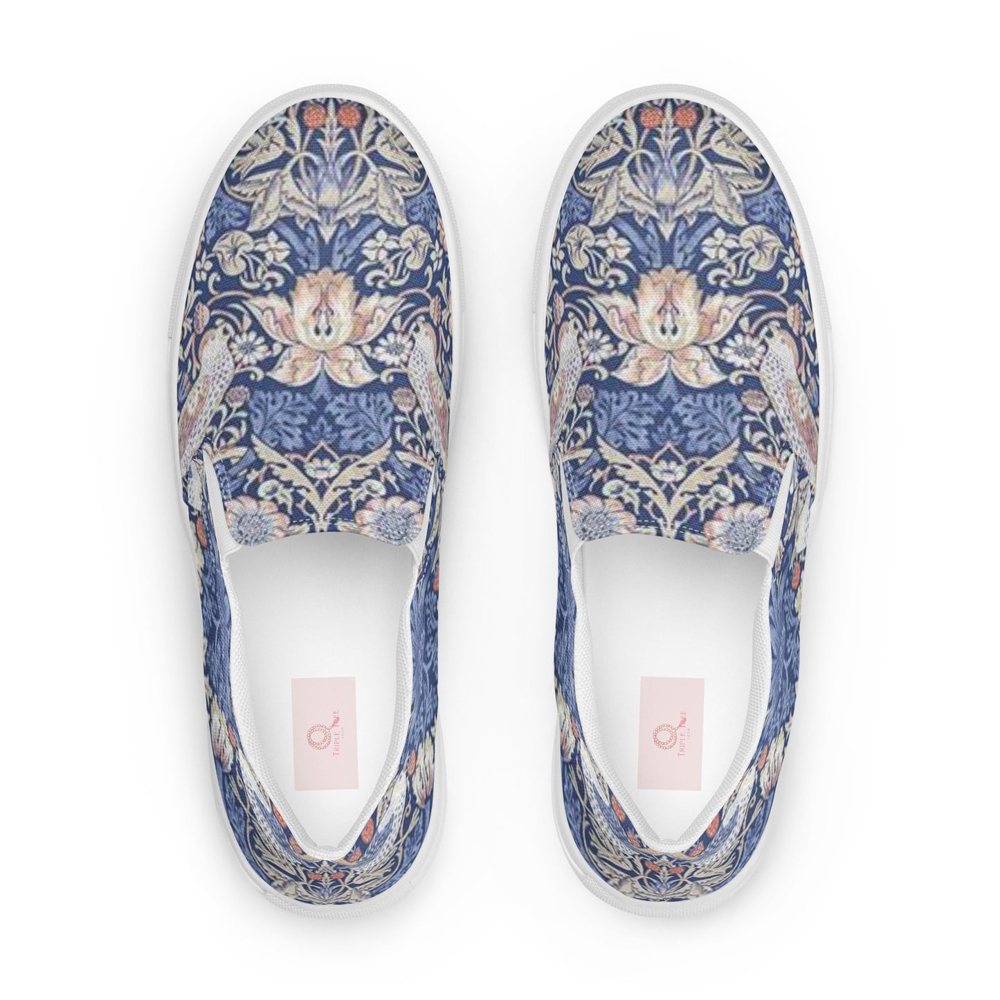 William Morris print women’s slip-on canvas sneakers