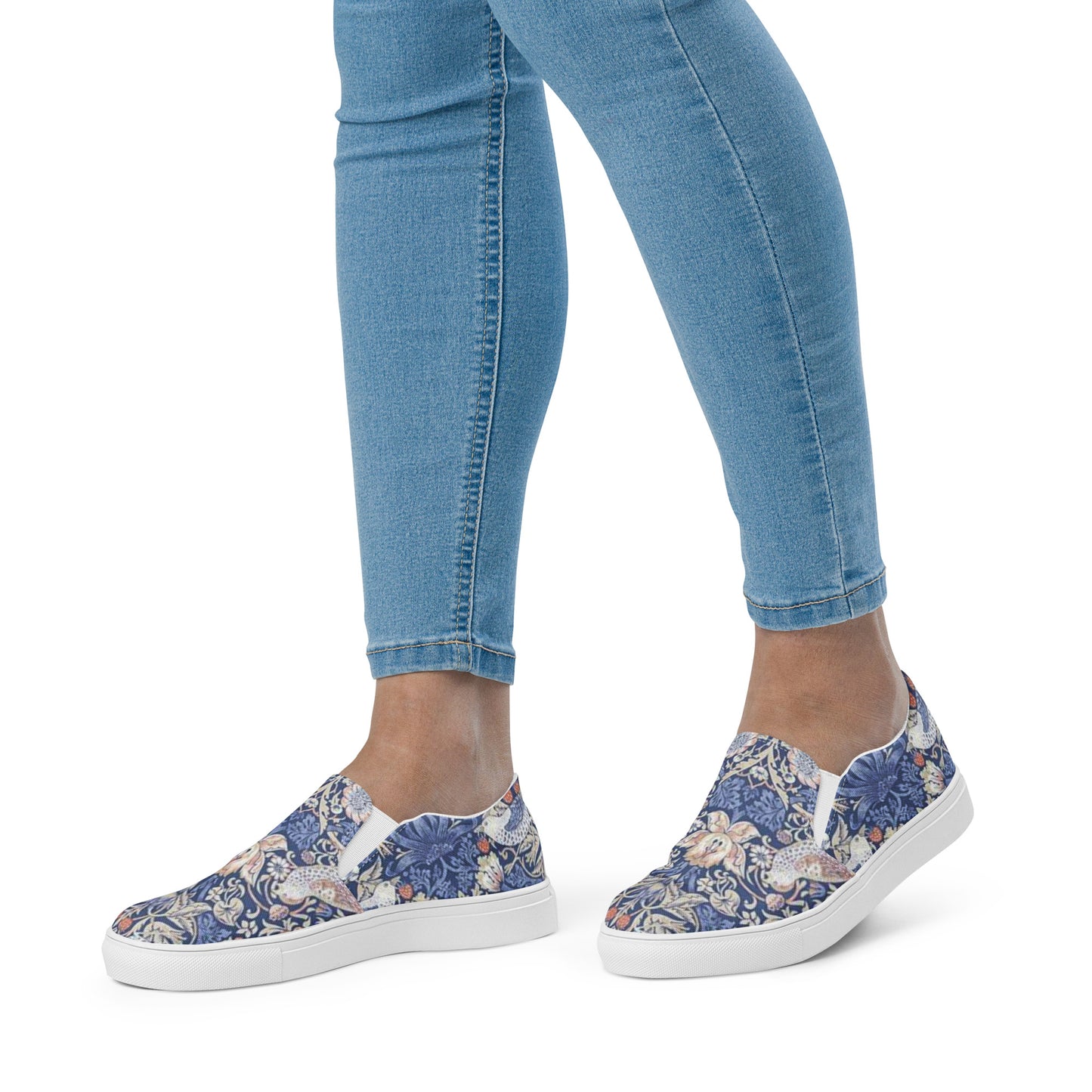 William Morris print women’s slip-on canvas sneakers