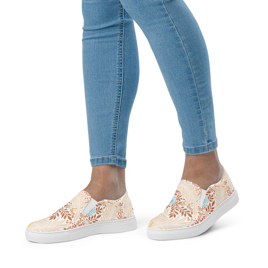 William Morris print women’s slip-on canvas sneakers