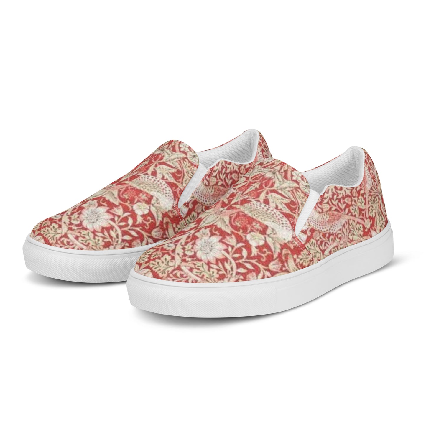 William Morris print women’s slip-on canvas sneakers