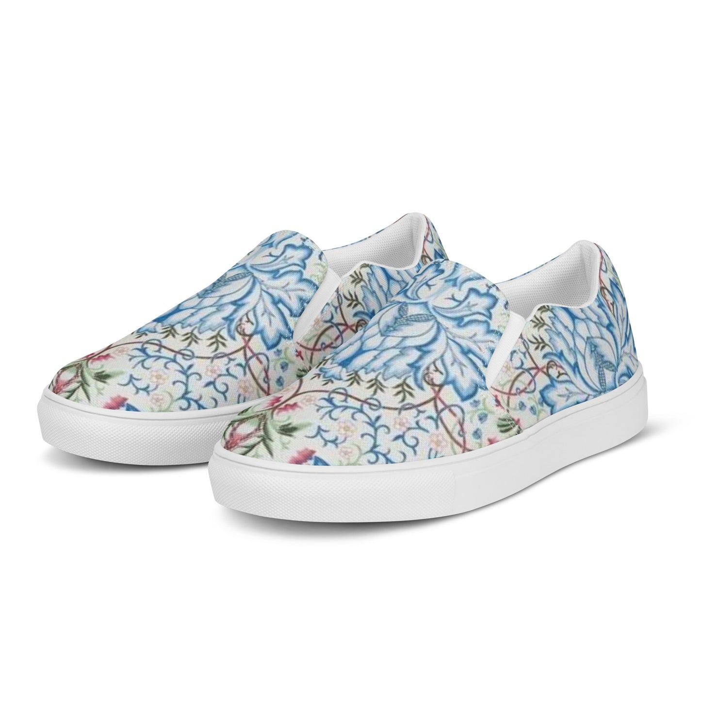 William Morris print women’s slip-on canvas sneakers