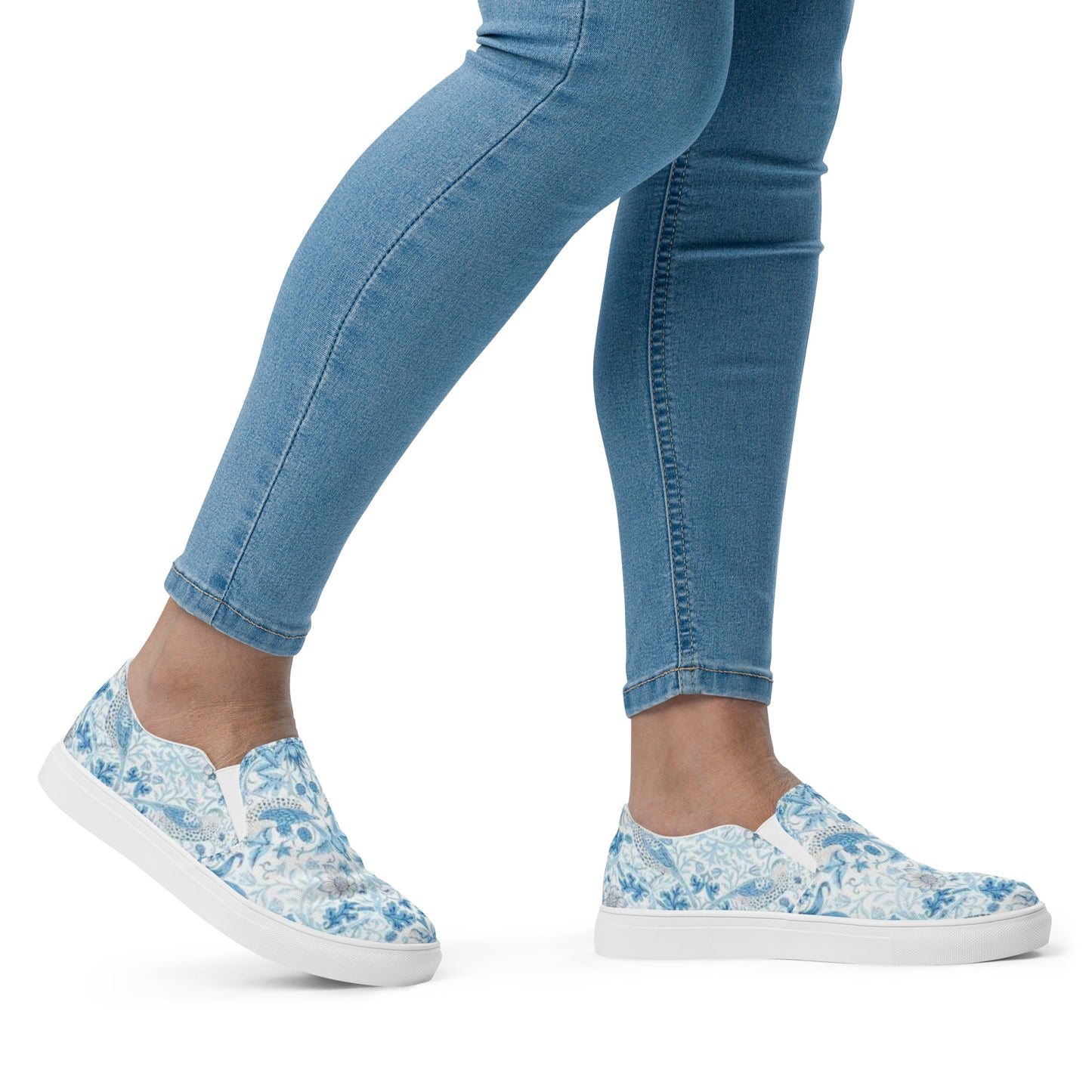 William Morris print women’s slip-on canvas sneakers