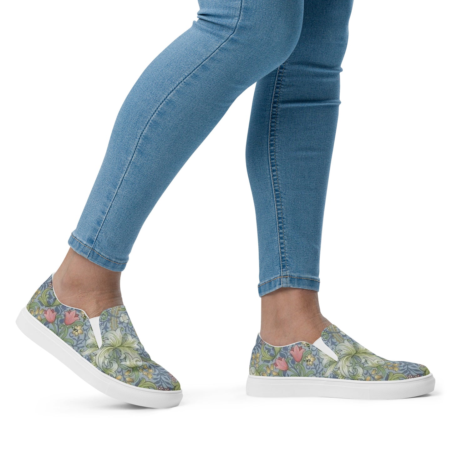 William Morris print women’s slip-on canvas sneakers