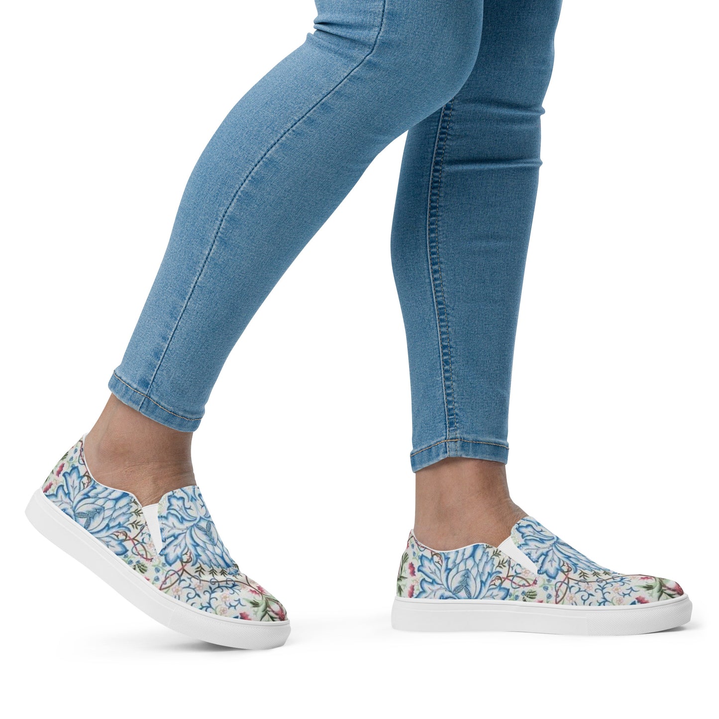 William Morris print women’s slip-on canvas sneakers