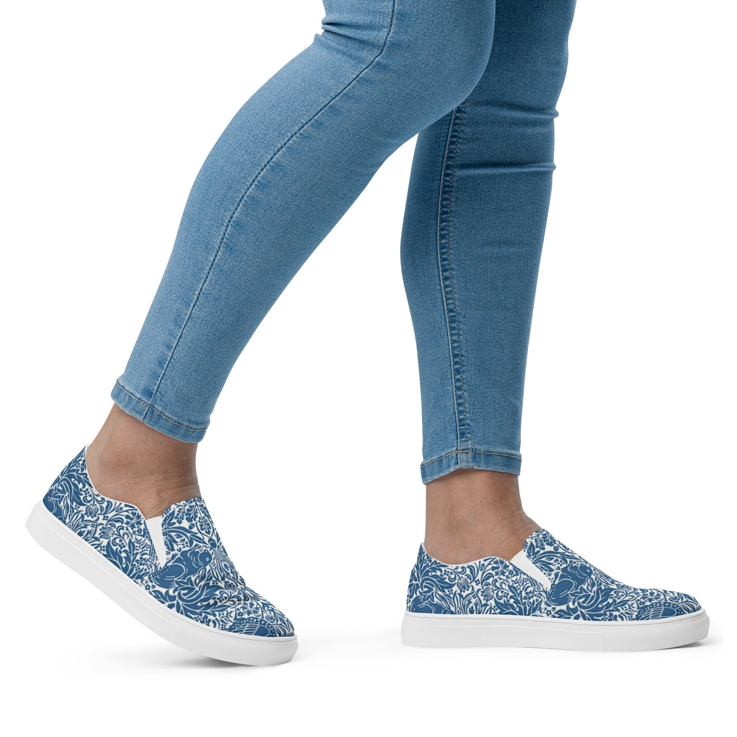 William Morris print women’s slip-on canvas sneakers