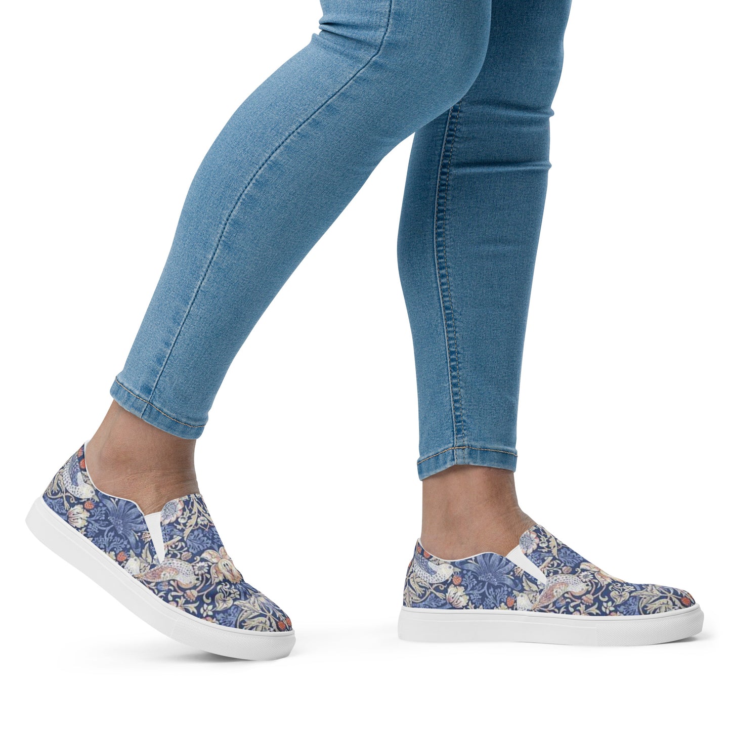 William Morris print women’s slip-on canvas sneakers