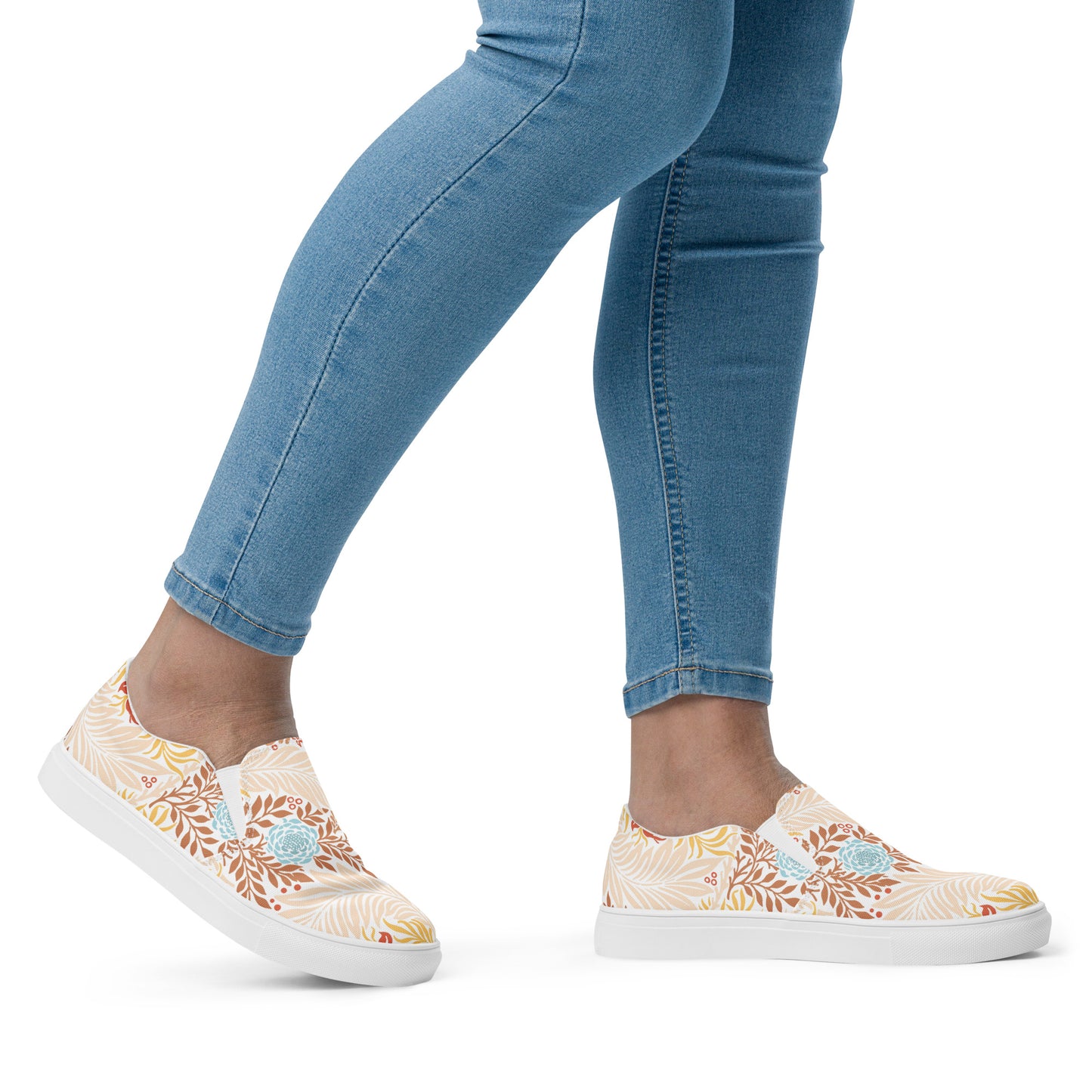 William Morris print women’s slip-on canvas sneakers