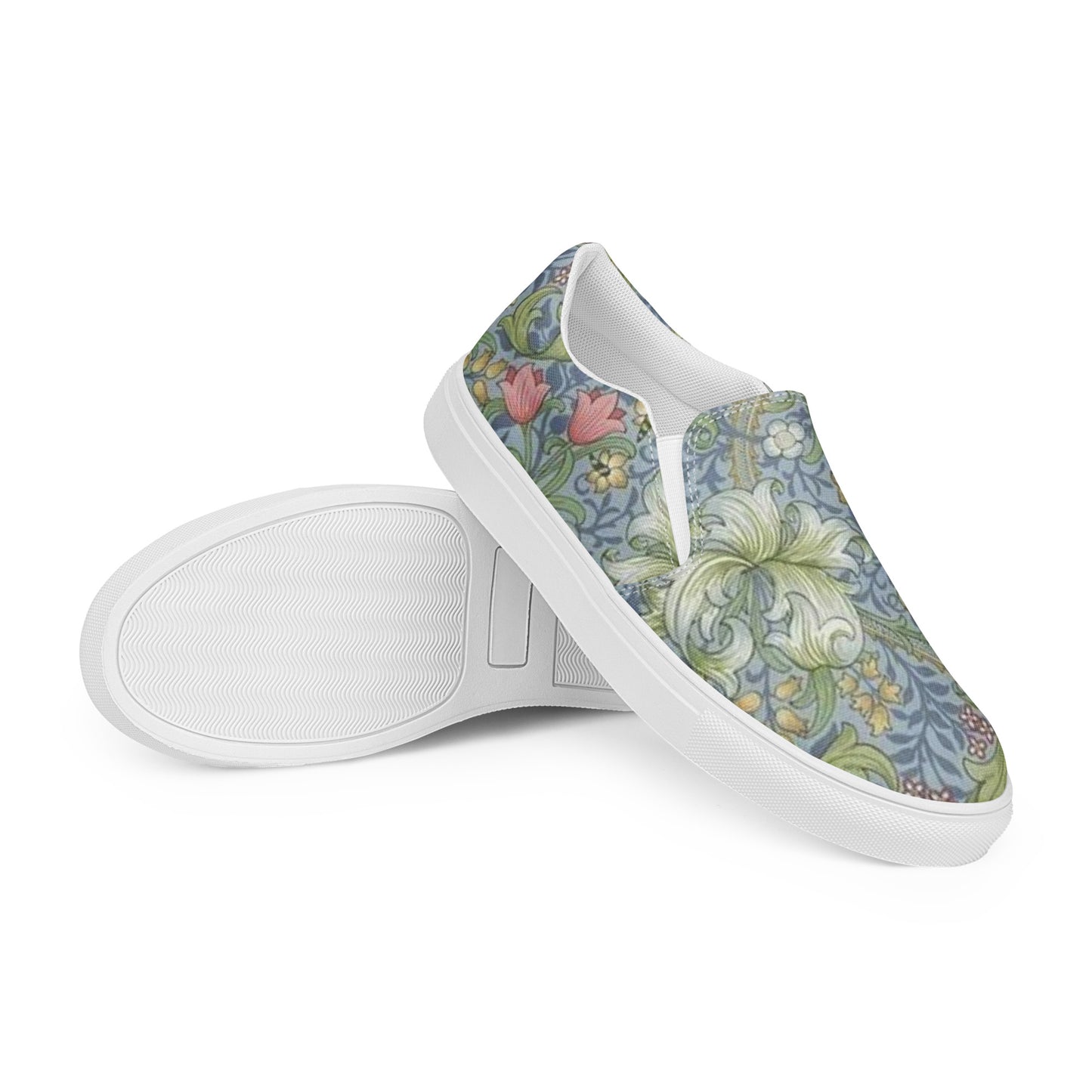 William Morris print women’s slip-on canvas sneakers