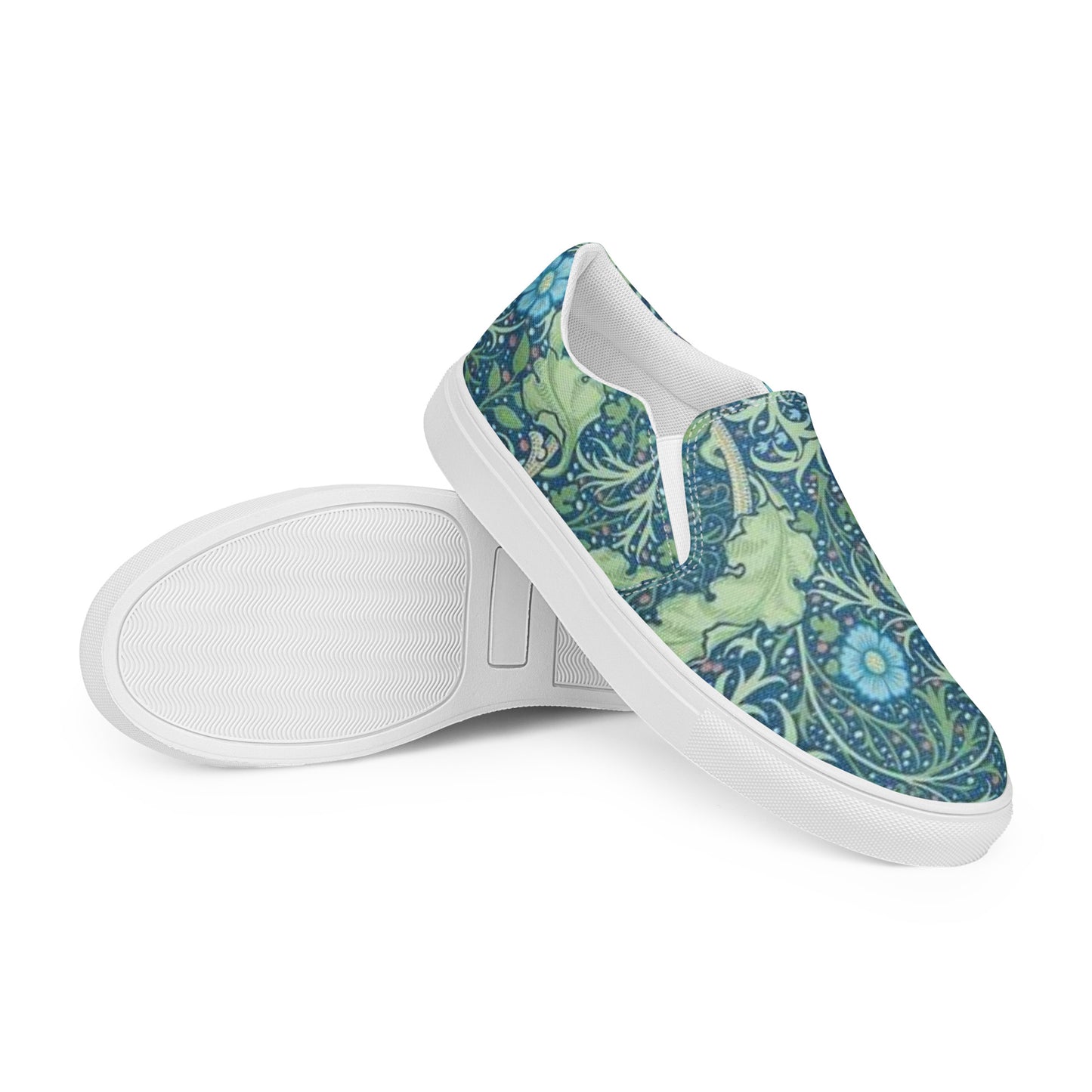 William Morris print women’s slip-on canvas sneakers