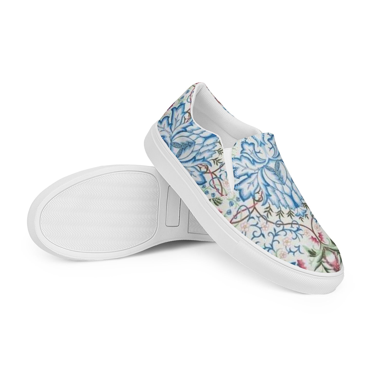 William Morris print women’s slip-on canvas sneakers