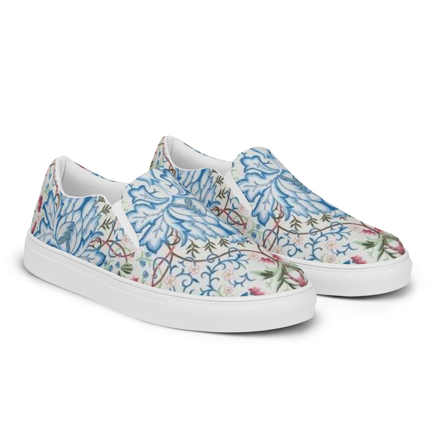 William Morris print women’s slip-on canvas sneakers