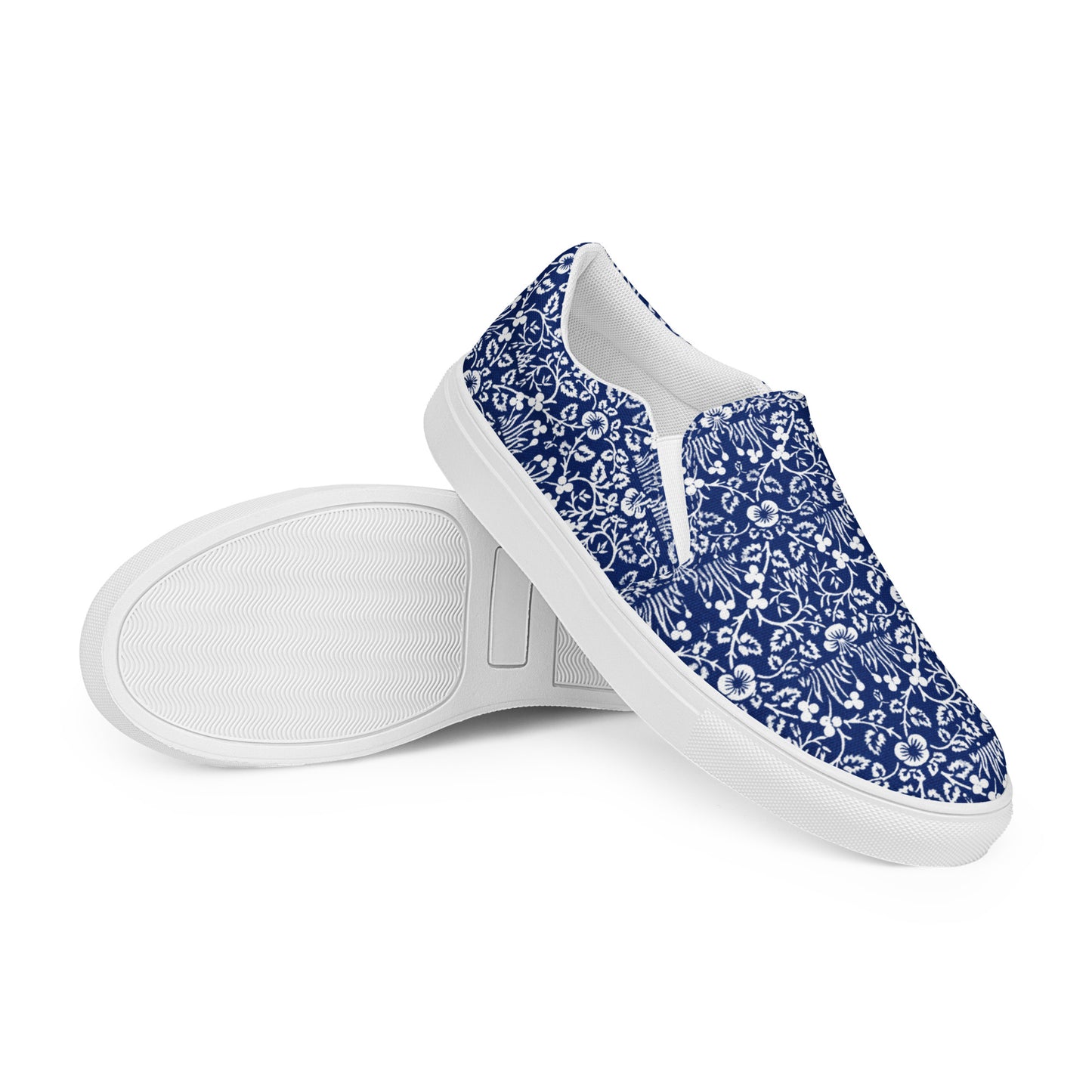 William Morris print women’s slip-on canvas sneakers