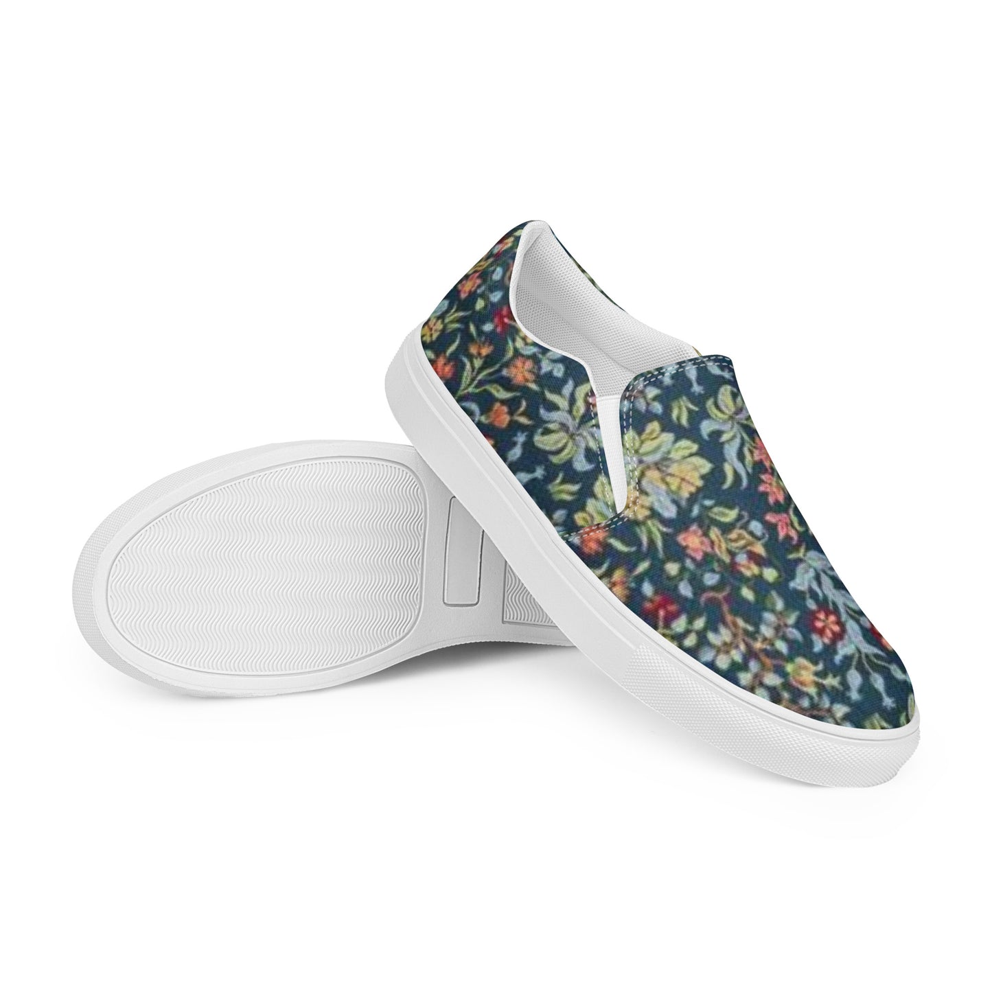 William Morris print women’s slip-on canvas sneakers