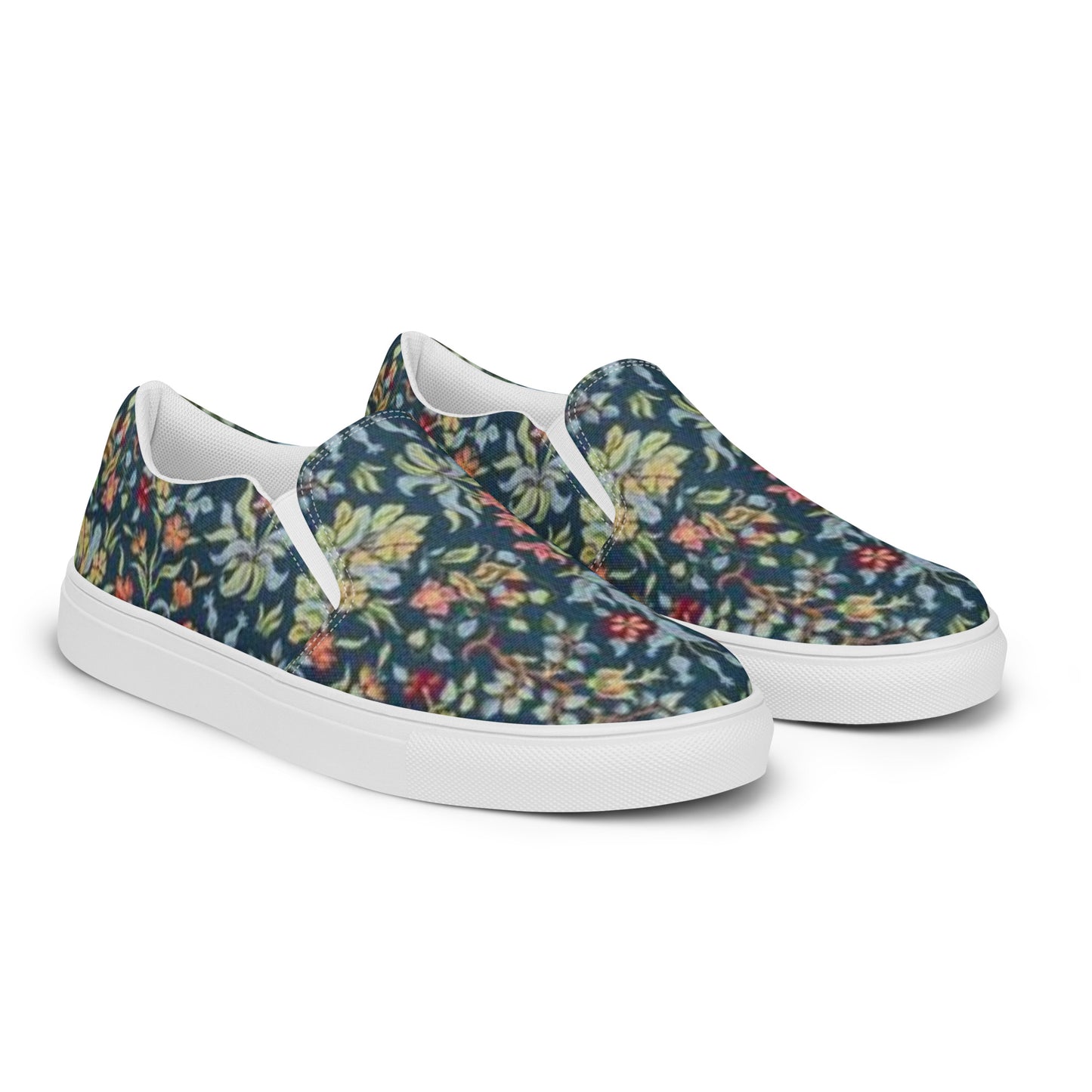 William Morris print women’s slip-on canvas sneakers